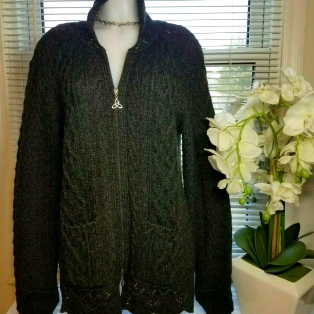 Innis Craft Nordic Cable Knit Sweater/Tunic Size L